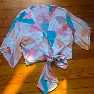 BuddyLove Muse Origami Tie Front Top